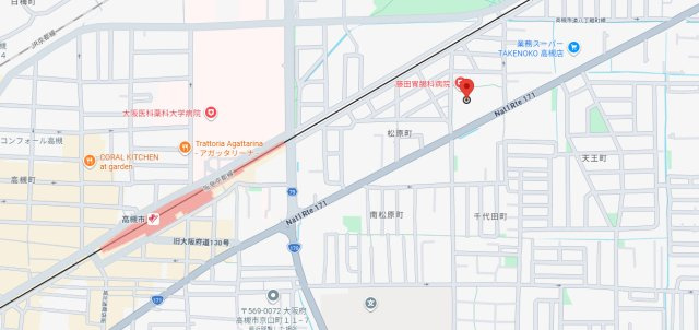 松原ハイツマキの地図