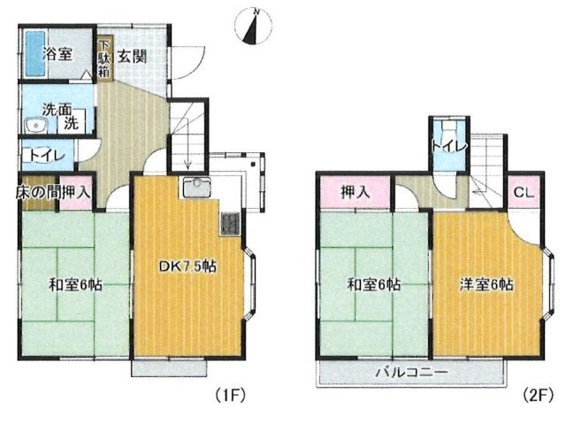 あきる野市牛沼　中古戸建の間取り