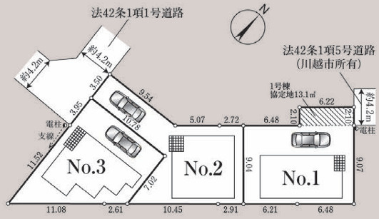 【新築分譲住宅】川越市大塚第7の区画図
