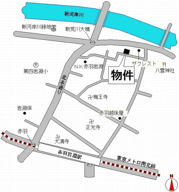 デザインコート岩淵の地図