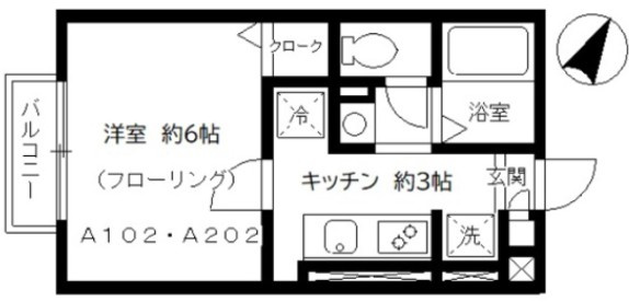 デザインコート岩淵の間取り
