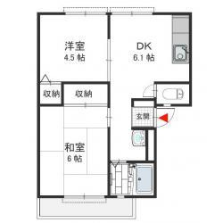 【間取り】 | サンビレッジ芳崎　D | 図面・画像と現況が相違する時は現況を優先させていただきます。