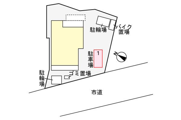 ネオライヴズ　岸部の駐車場