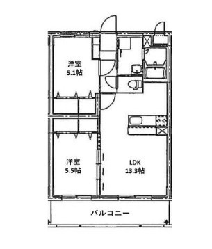 Bliss大在の間取り