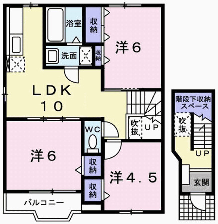 クレストール上野田　Ｂの間取り