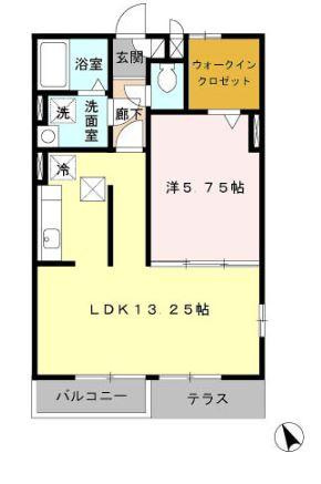 【間取り】 | スカイハイツ | １ＬＤＫのお部屋！
