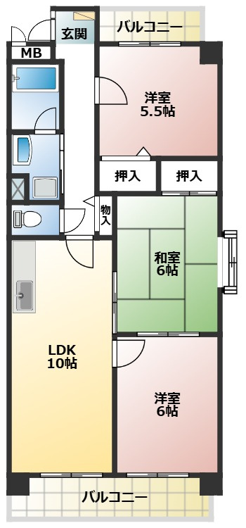 エスポワール池花の間取り