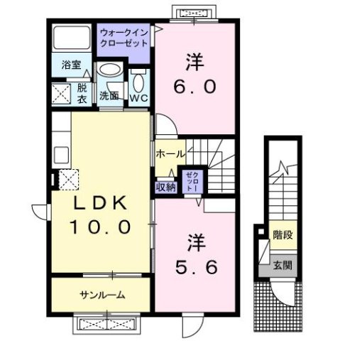 ウェストホールの間取り