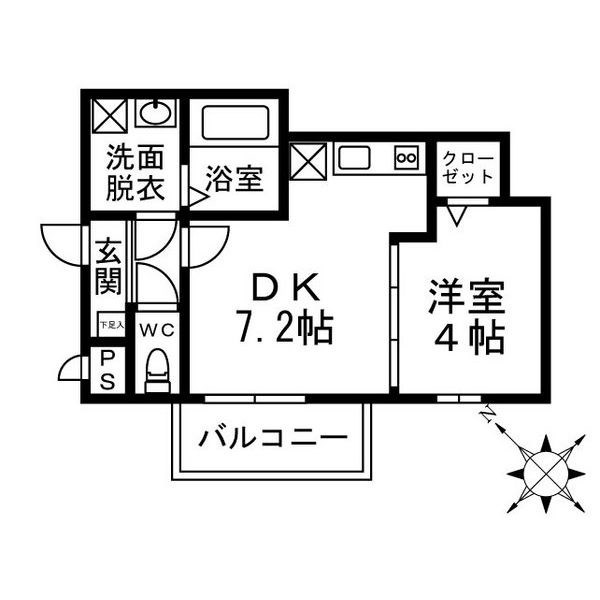グラシューズメゾン高宮東の間取り