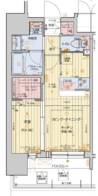レオンコンフォート神戸山手通の間取り