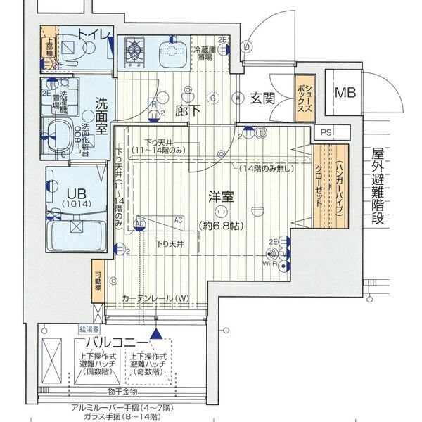 レオンコンフォート上本町カレントの間取り