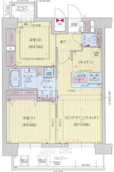 プレサンス堺筋本町エグゼブランの間取り