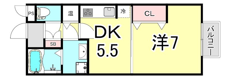 メゾン高松Ⅴ A棟の間取り