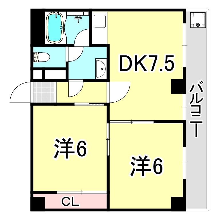 ラパンジール道頓堀の間取り