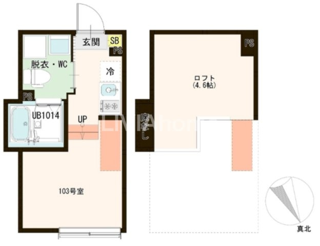 足立区伊興４丁目のアパートの間取り