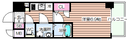 【間取り】 | ララプレイス大阪福島ミラ