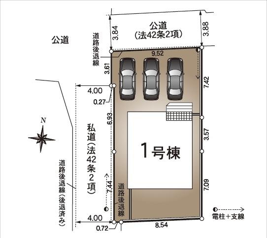 【区画図】 | 新築住宅　高知市比島町３丁目①