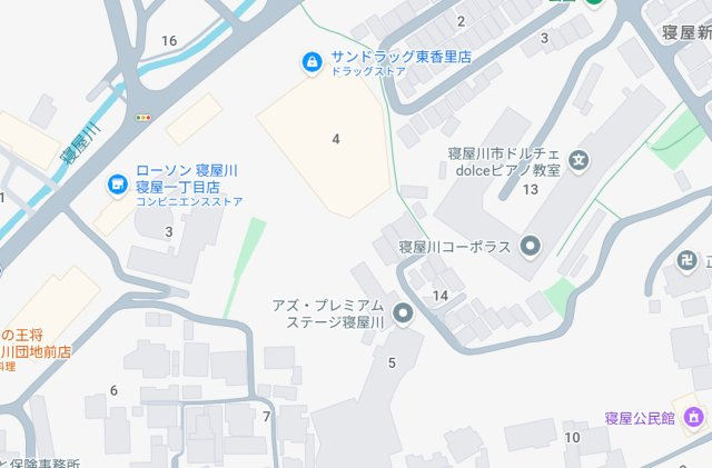 ■寝屋川市寝屋新町　新築一戸建ての地図