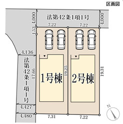リーブルガーデン大津市本堅田5丁目の区画図