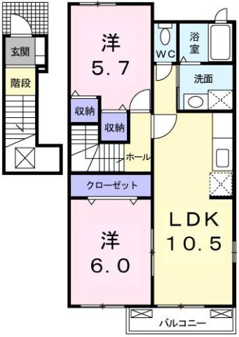 サニーヒル　Ⅱの間取り