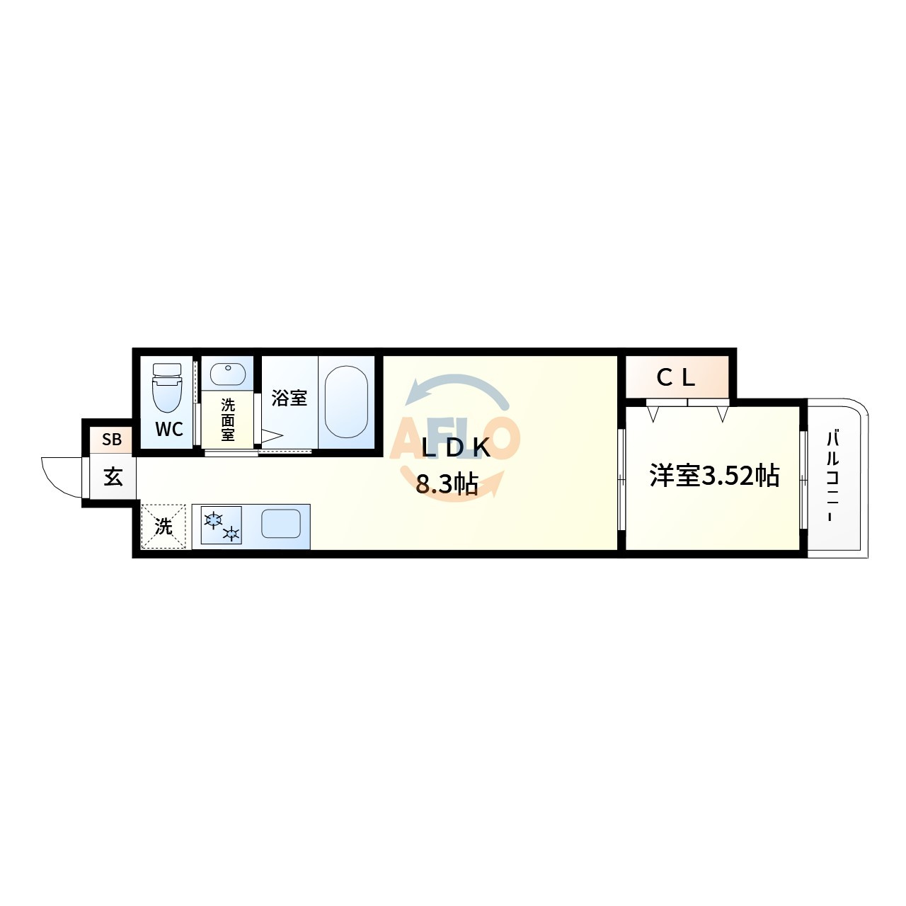 Monotone弁天町の間取り|Monotone弁天町　間取り
