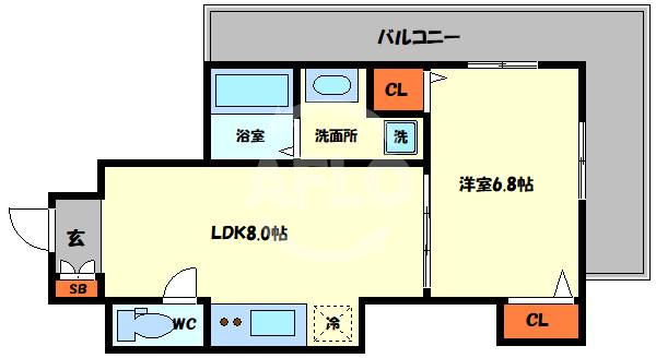 ボンジュールアマデウス　磯路小学校の間取り|ボンジュールアマデウス　間取り