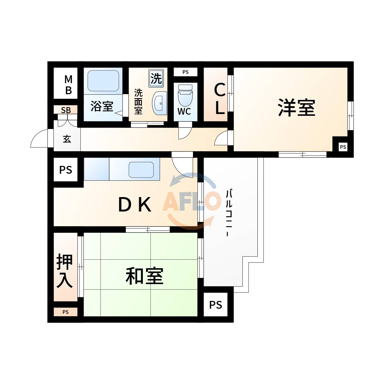 シャトー元町　波除小学校の間取り|シャト―元町　間取り