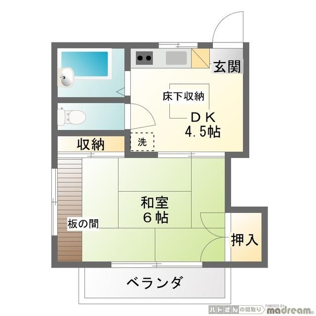 コーポひばりＡの間取り