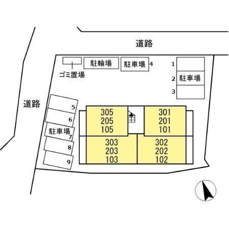 D-room和田Ⅱの区画図