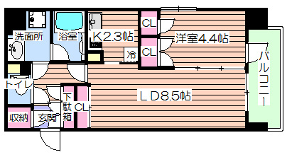 【間取り】 | 天神橋ケルスコート