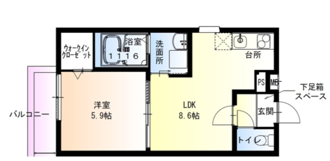 【間取り】 | フジパレス羽衣駅南Ⅱ番館