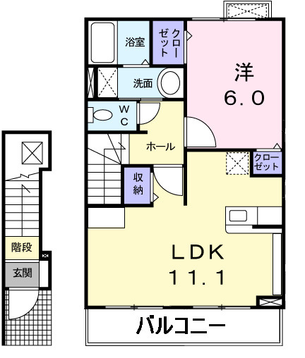 【間取り】 | カーサ　プラシードⅠ