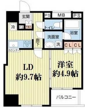 プレール・ドゥーク八丁堀の間取り