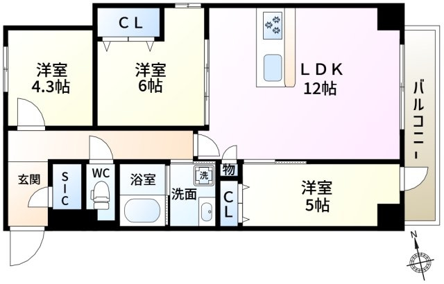 ルネフラッツ新小岩の間取り