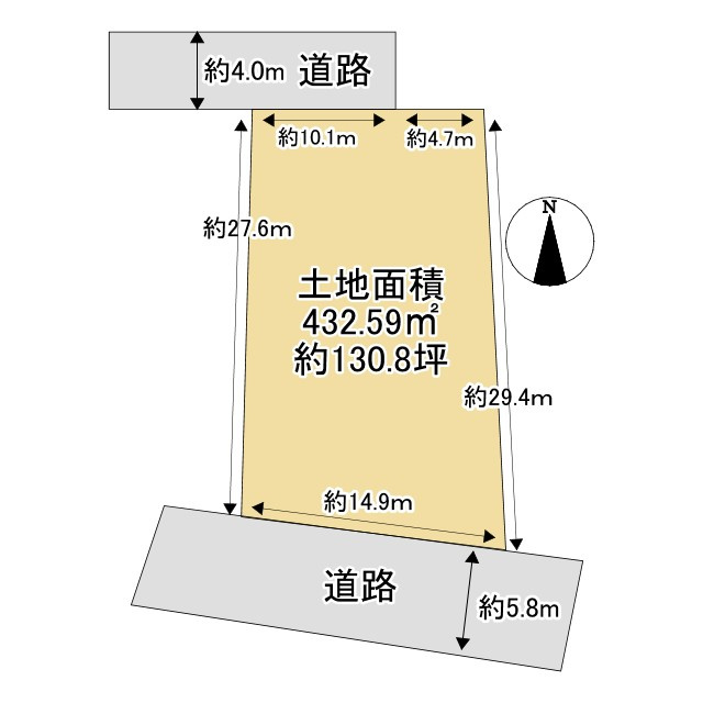 鈴鹿市須賀 売土地の土地図