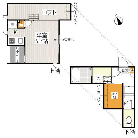 ＣＢ宮原スピカの間取り