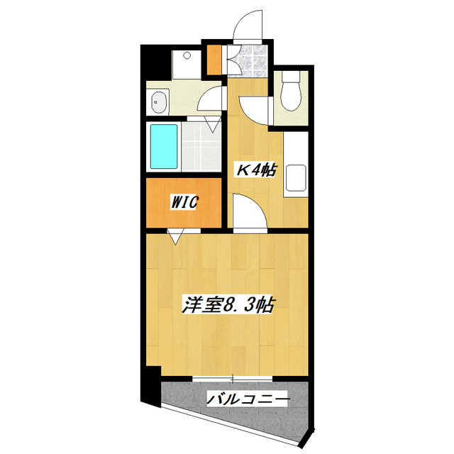アベニール高砂の間取り|収納充実の１Ｋです！