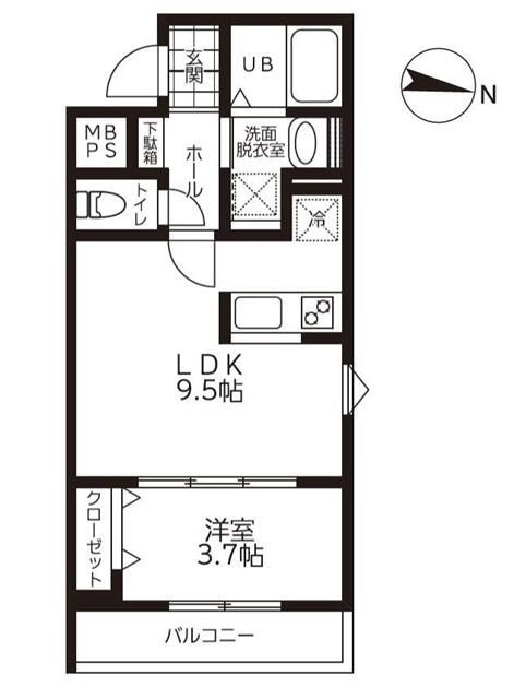 リーブルファイン奈良町Ⅱ　1号棟の間取り