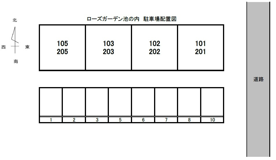 ローズガーデン池の内の区画図
