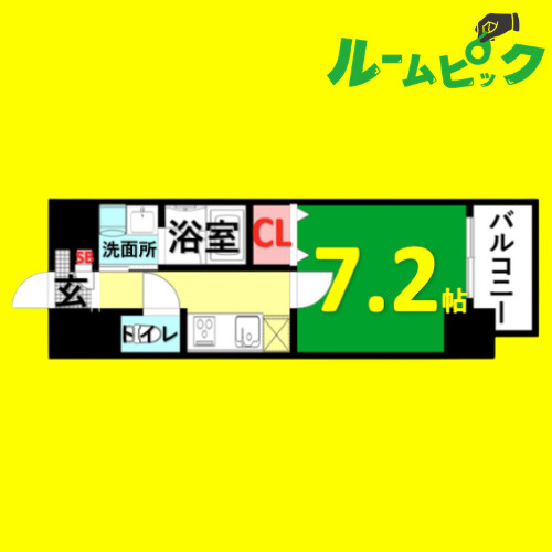 ボー デュ キャナル幅下　名古屋市賃貸　仲介手数料無料の間取り