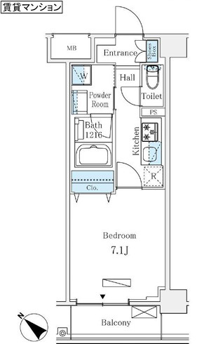 1Kタイプは梁や柱が目立たず家具の配置がしやすい間取りです。収納箇所も多く室内スッキリとご利用頂けます。