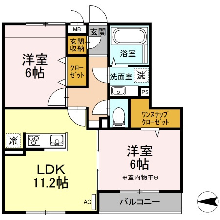 カーサ　ビアンコの間取り