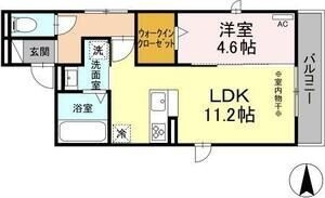 D-ROOM六条福寿町の間取り