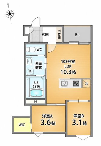 【間取り】 | REGALEST志賀本通5