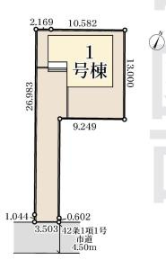白岡市篠津４期　新築一戸建て　リーブルガーデンの区画図|全１棟