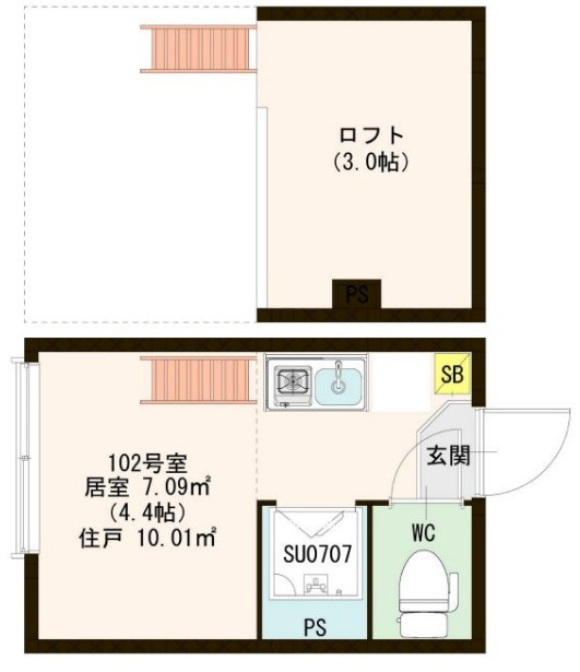 豊島区千早４丁目のアパートの間取り