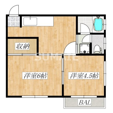 三村コーポの間取り