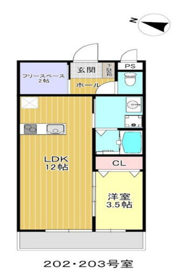 【間取り】 | エスペラル春木H　