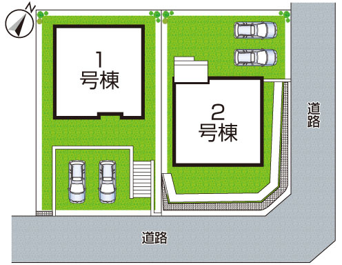 西宮市北六甲台　新築一戸建ての区画図|全2区画