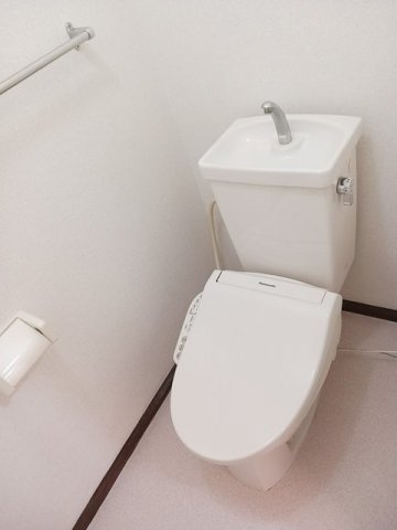 落ち着いた色調のトイレです